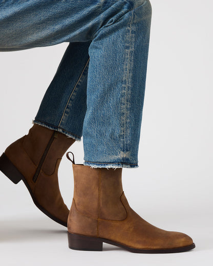 HENDRIK Tan Leather Men's Ankle Boot Steve Madden TAN LEATHER