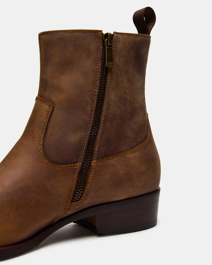 HENDRIK Tan Leather Men's Ankle Boot Steve Madden TAN LEATHER