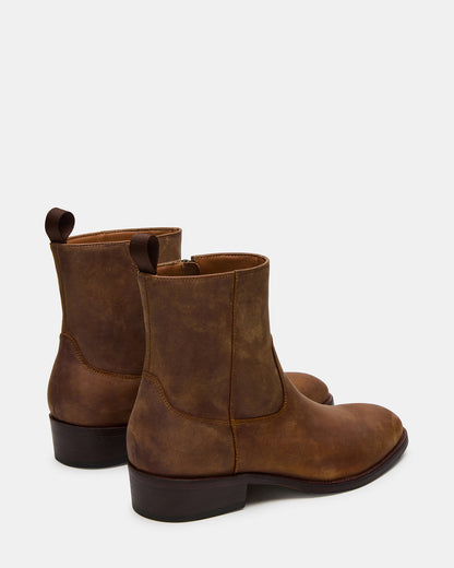 HENDRIK Tan Leather Men's Ankle Boot Steve Madden TAN LEATHER