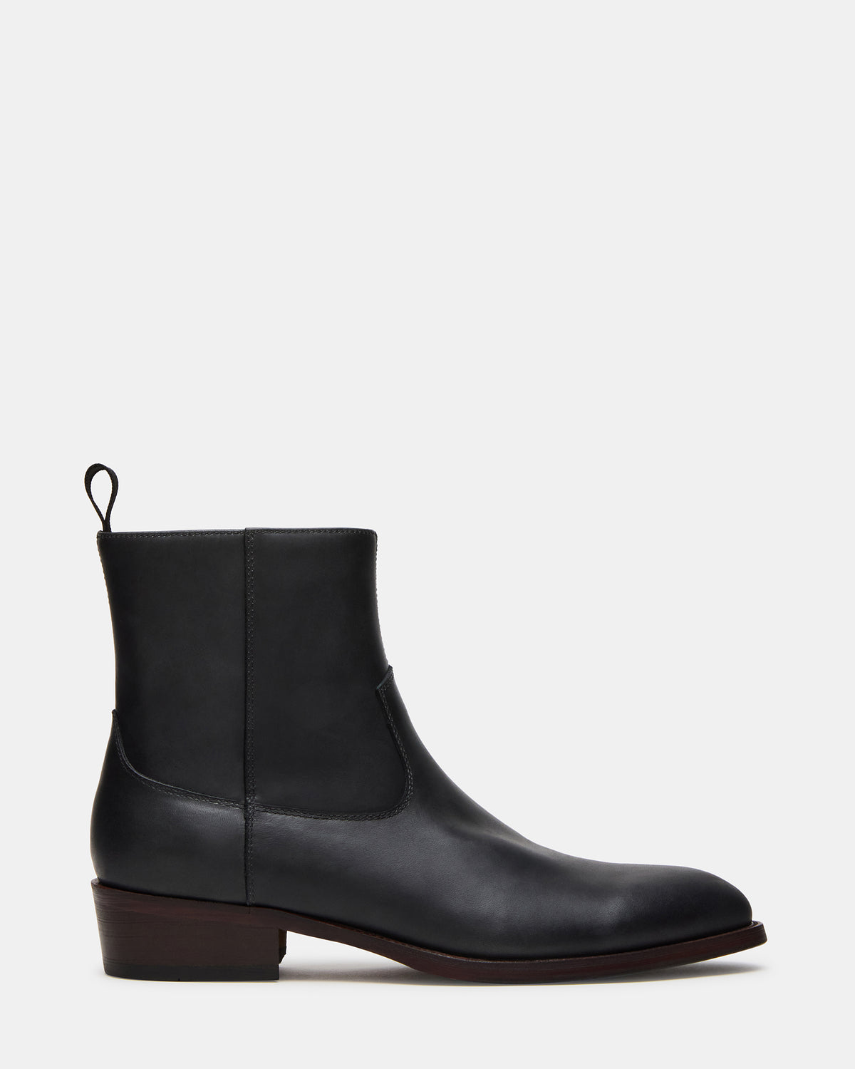 HENDRIK Black Leather Men's Ankle Boot Steve Madden BLACK LEATHER
