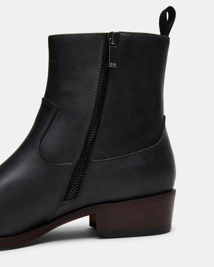 HENDRIK Black Leather Men's Ankle Boot Steve Madden BLACK LEATHER