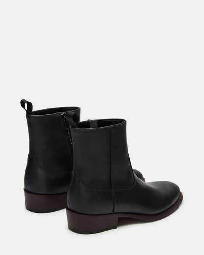 HENDRIK Black Leather Men's Ankle Boot Steve Madden BLACK LEATHER