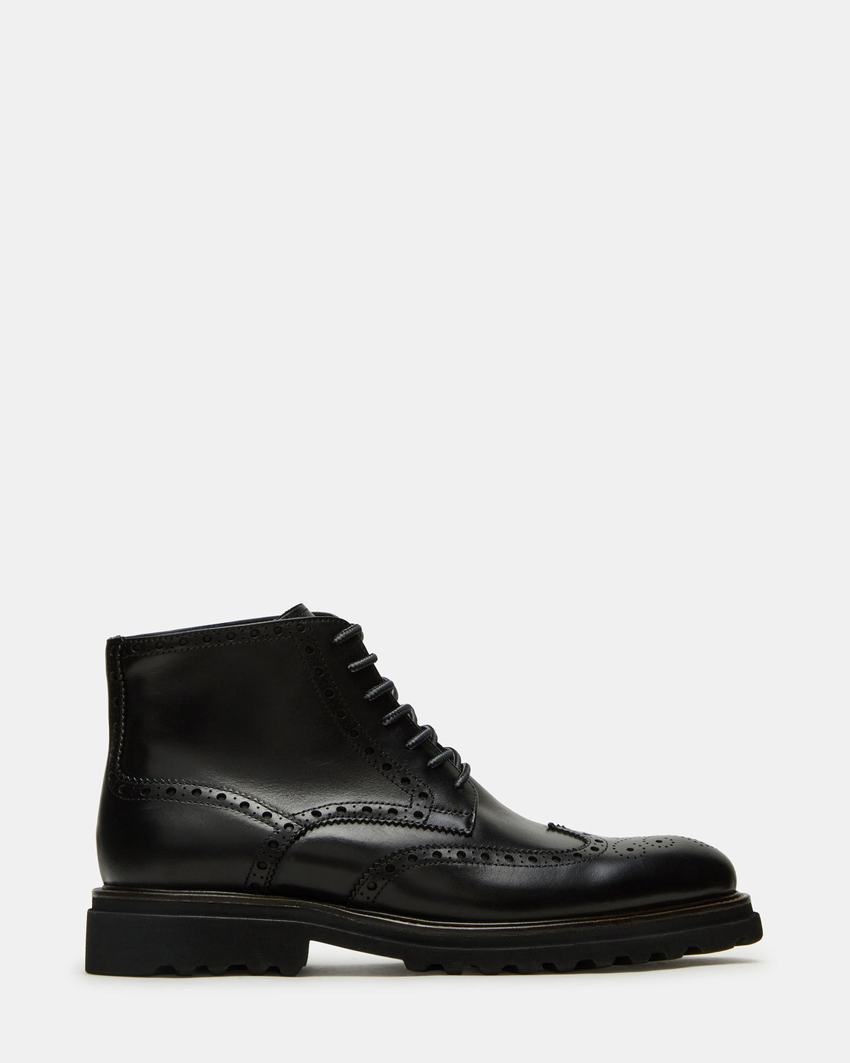 KODA Black Leather Lace-Up Men's Ankle Boot Steve Madden BLACK LEATHER