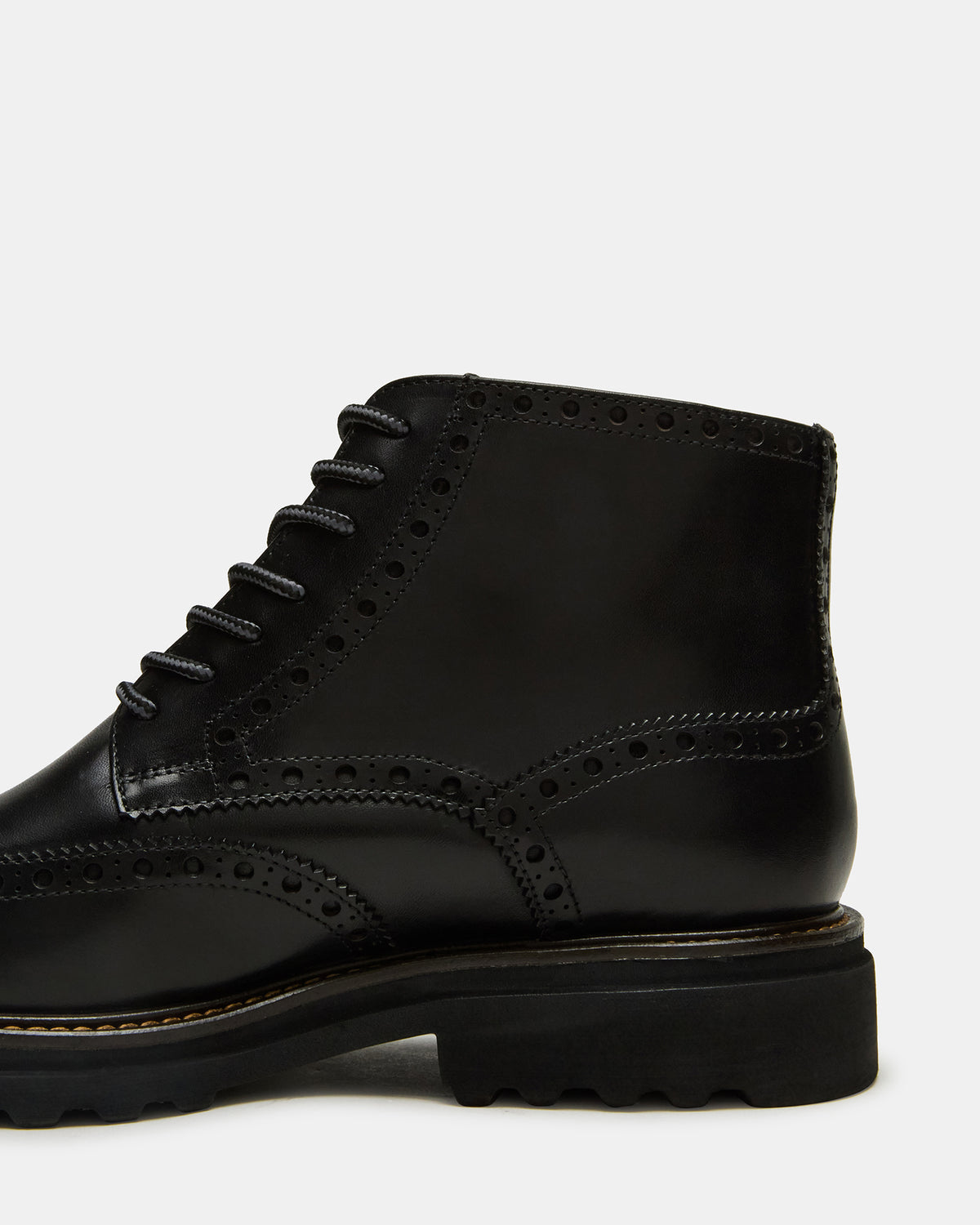 KODA Black Leather Lace-Up Men's Ankle Boot Steve Madden BLACK LEATHER