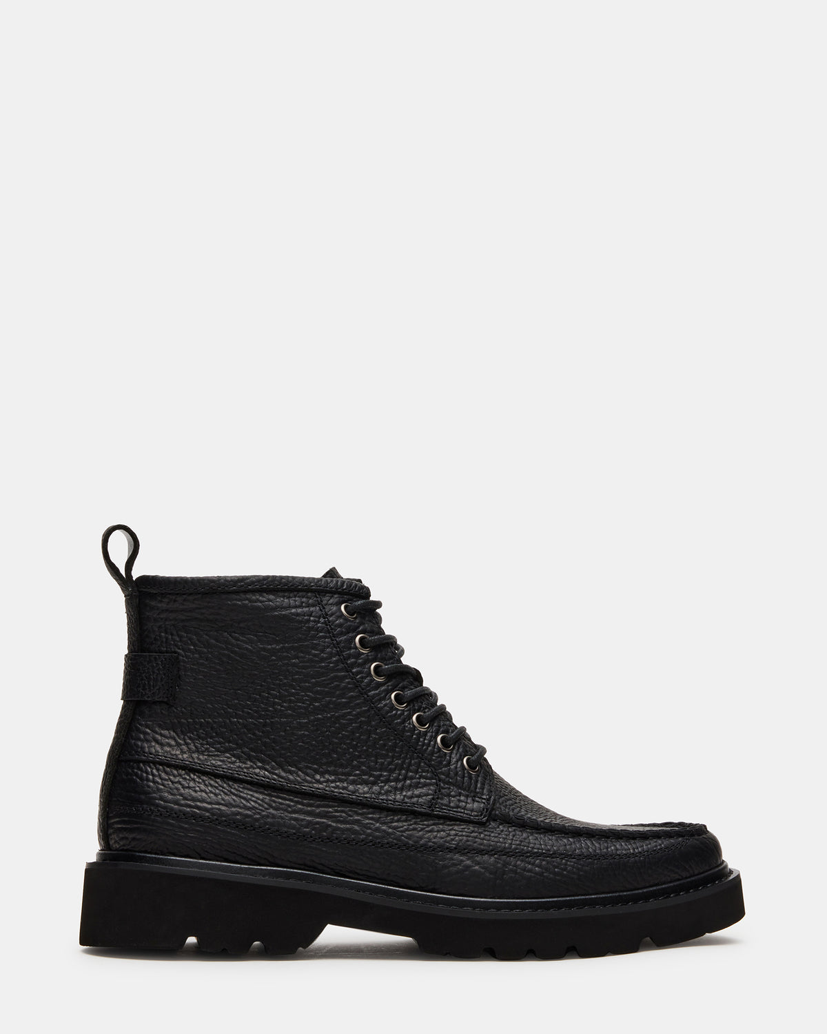 DAEL Black Leather Lace-Up Men's Ankle Boot Steve Madden BLACK LEATHER