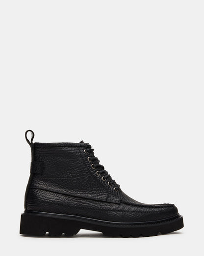 DAEL Black Leather Lace-Up Men's Ankle Boot Steve Madden BLACK LEATHER