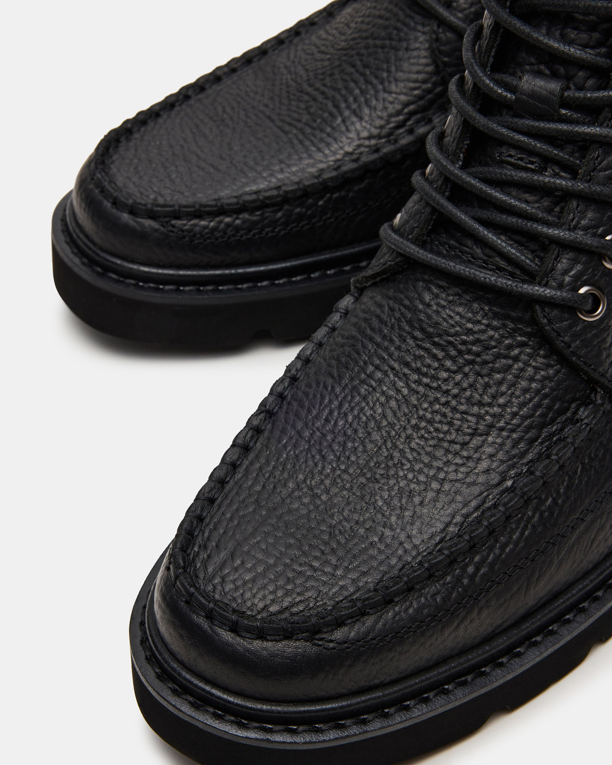 DAEL Black Leather Lace-Up Men's Ankle Boot Steve Madden BLACK LEATHER