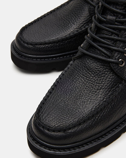 DAEL Black Leather Lace-Up Men's Ankle Boot Steve Madden BLACK LEATHER