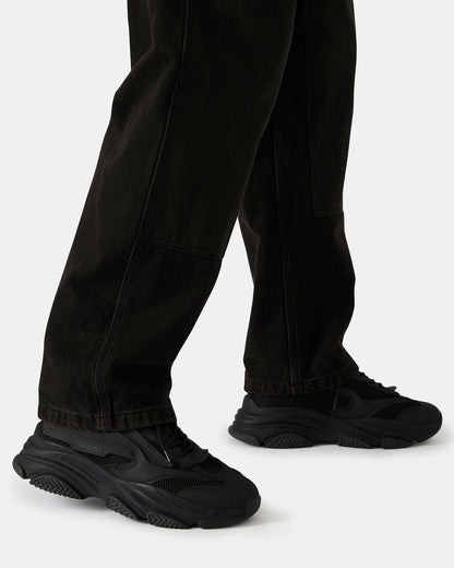 POSSESS Black Low-Top Lace-Up Men's Sneaker Steve Madden BLACK