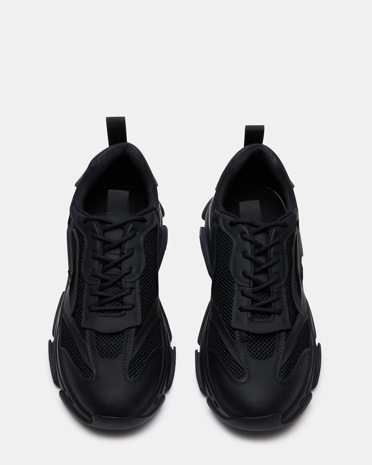 POSSESS Black Low-Top Lace-Up Men's Sneaker Steve Madden BLACK