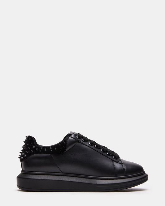 FROSTING Black Velvet Men's Low-Top Lace-Up Sneaker Steve Madden BLACK VELVET