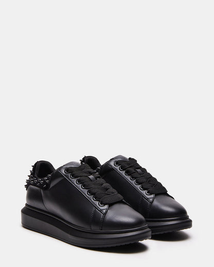 FROSTING Black Velvet Men's Low-Top Lace-Up Sneaker Steve Madden BLACK VELVET