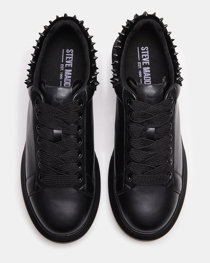 FROSTING Black Velvet Men's Low-Top Lace-Up Sneaker Steve Madden BLACK VELVET