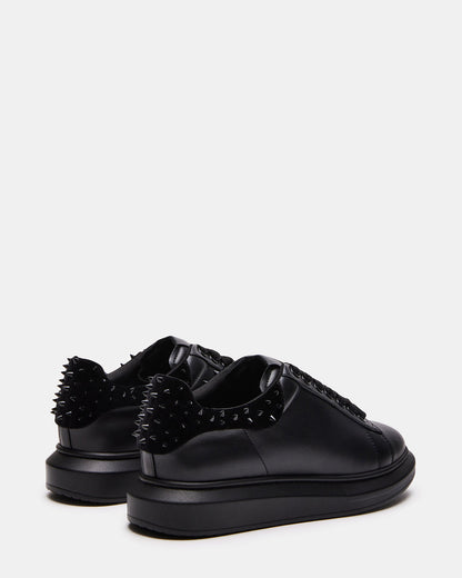 FROSTING Black Velvet Men's Low-Top Lace-Up Sneaker Steve Madden BLACK VELVET