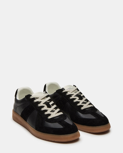 DIXON Black Leather Low-Top Panel Men's Sneaker Steve Madden BLACK LEATHER