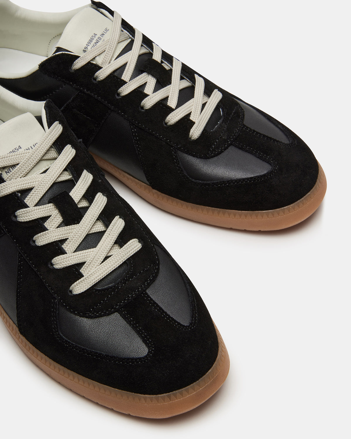 DIXON Black Leather Low-Top Panel Men's Sneaker Steve Madden BLACK LEATHER