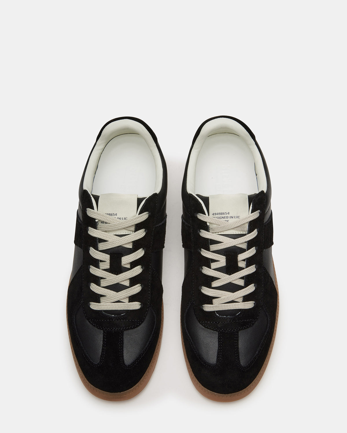 DIXON Black Leather Low-Top Panel Men's Sneaker Steve Madden BLACK LEATHER