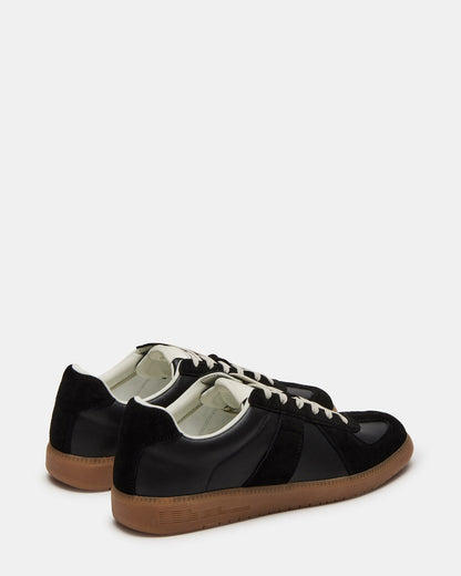 DIXON Black Leather Low-Top Panel Men's Sneaker Steve Madden BLACK LEATHER