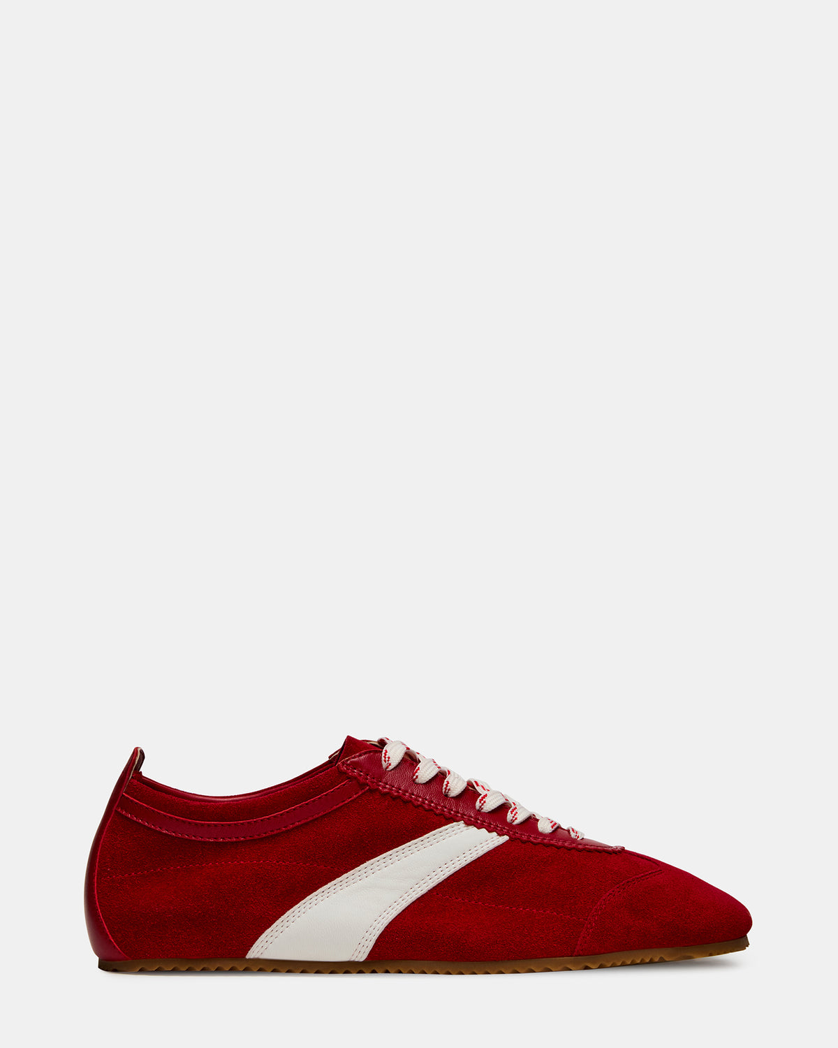 JUNA Red Low-Top Lace-Up Stripe Men's Sneaker Steve Madden RED