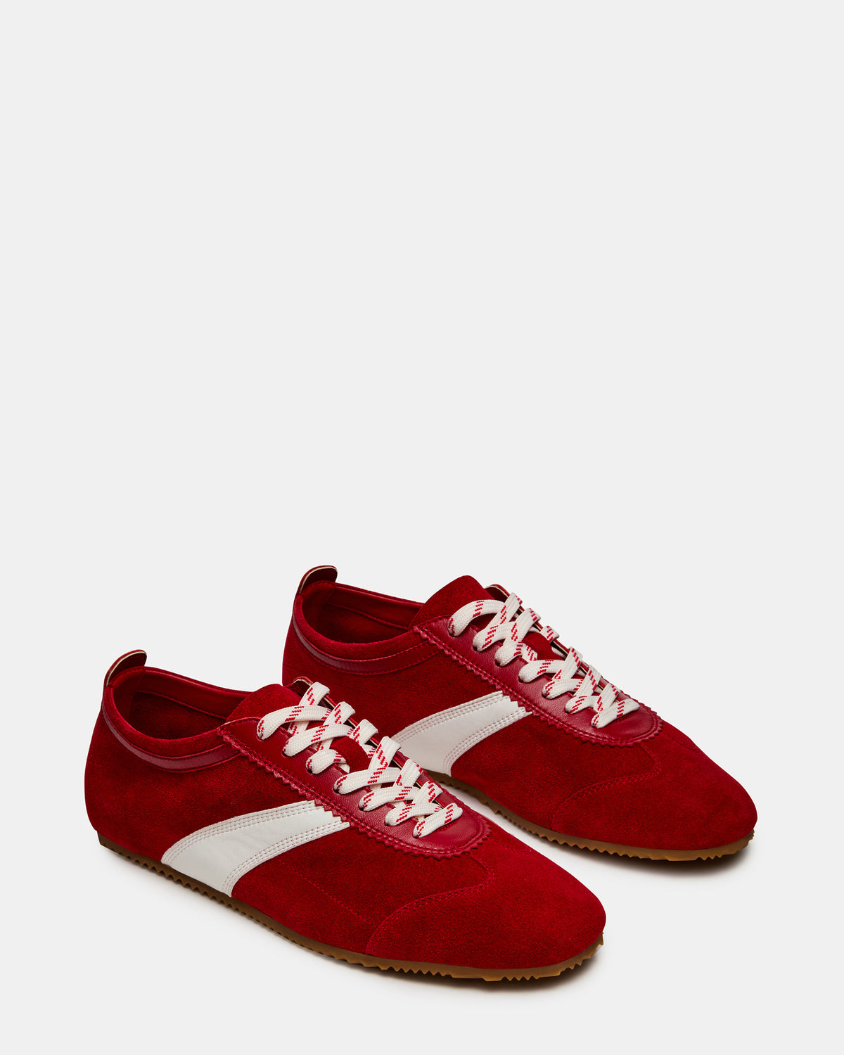 JUNA Red Low-Top Lace-Up Stripe Men's Sneaker Steve Madden RED