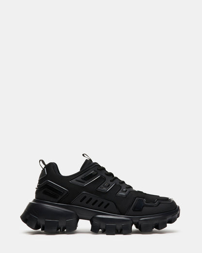 PONCE Black Men's Chunky Sole Lace Up Sneaker Steve Madden BLACK