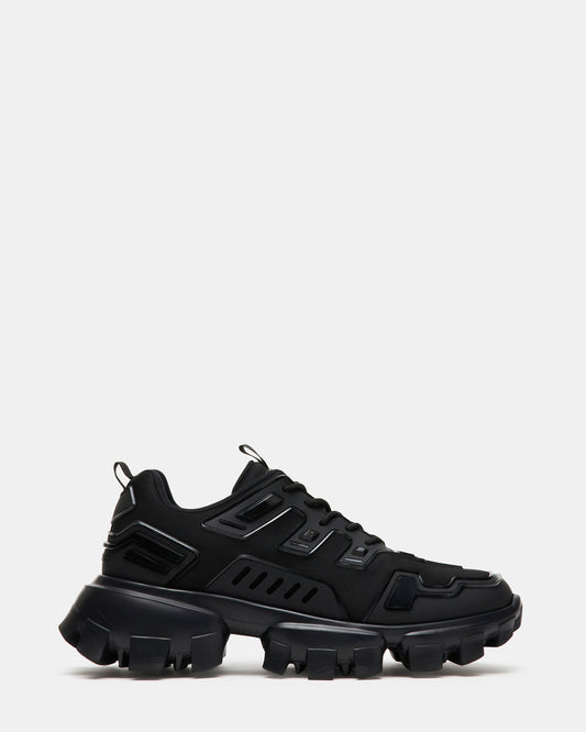 PONCE Black Men's Chunky Sole Lace Up Sneaker Steve Madden BLACK