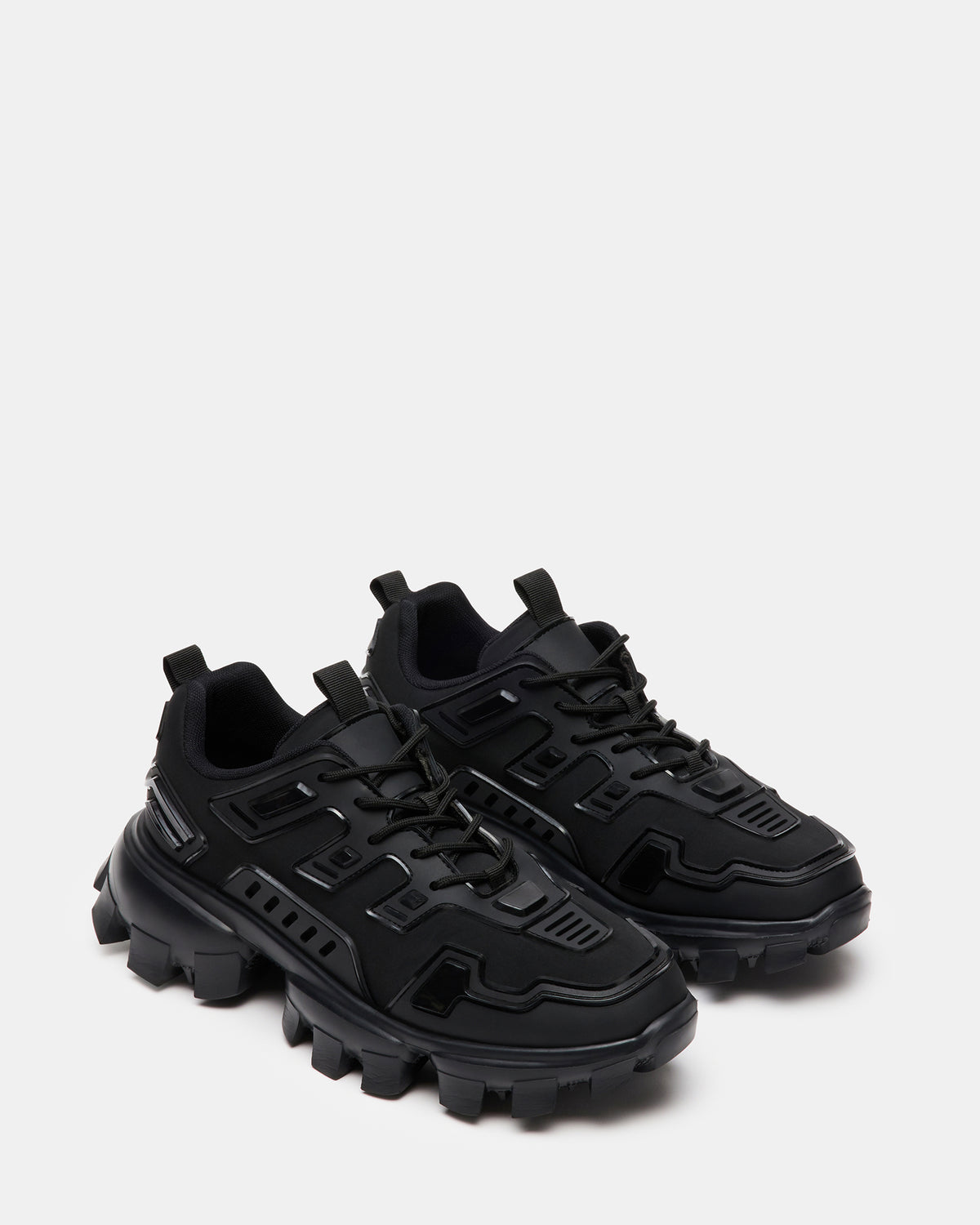 PONCE Black Men's Chunky Sole Lace Up Sneaker Steve Madden BLACK