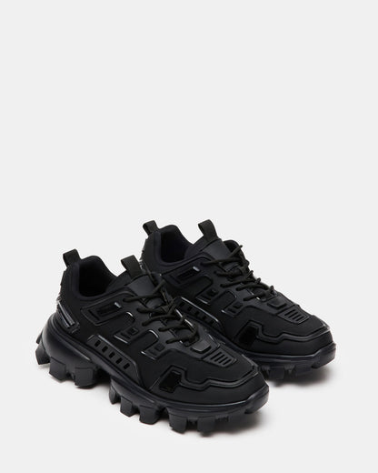 PONCE Black Men's Chunky Sole Lace Up Sneaker Steve Madden BLACK