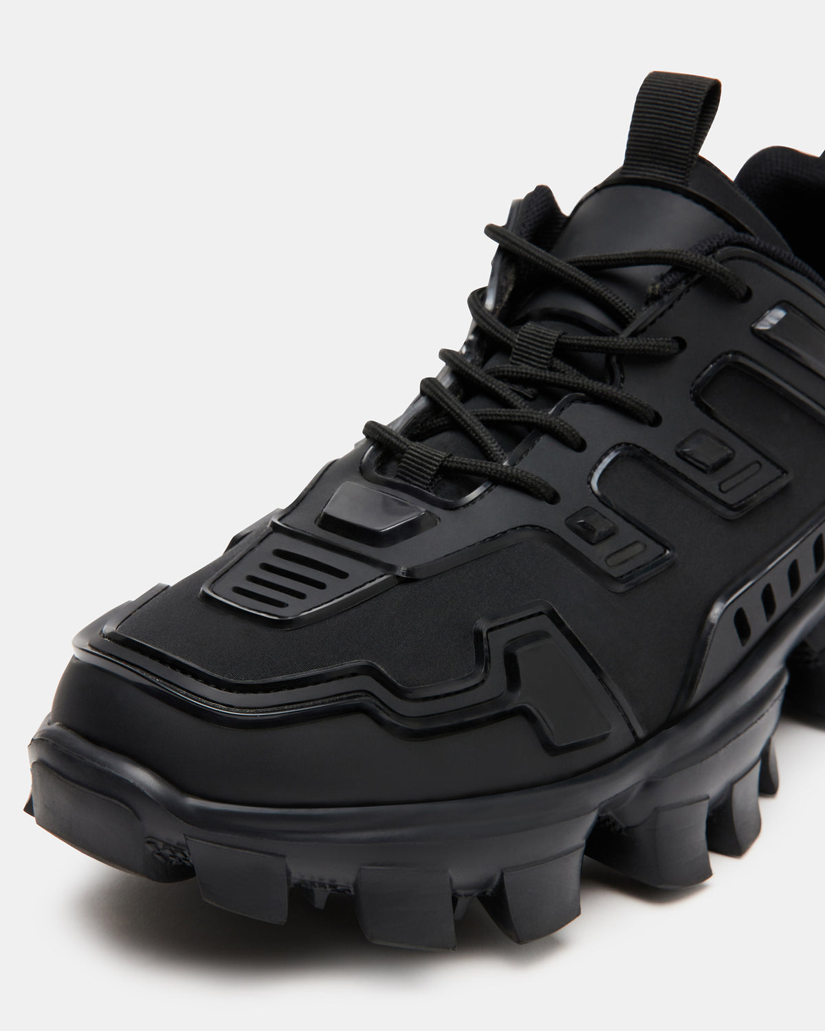 PONCE Black Men's Chunky Sole Lace Up Sneaker Steve Madden BLACK