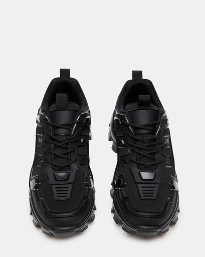 PONCE Black Men's Chunky Sole Lace Up Sneaker Steve Madden BLACK