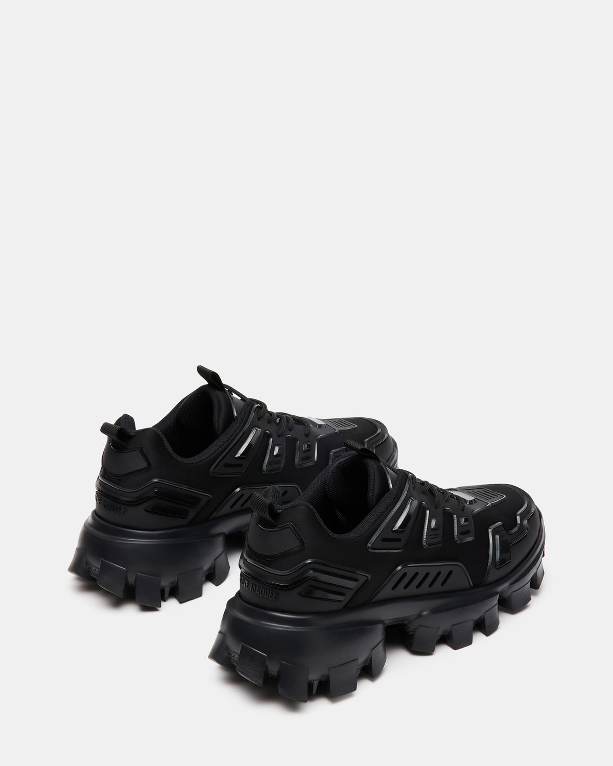 PONCE Black Men's Chunky Sole Lace Up Sneaker Steve Madden BLACK