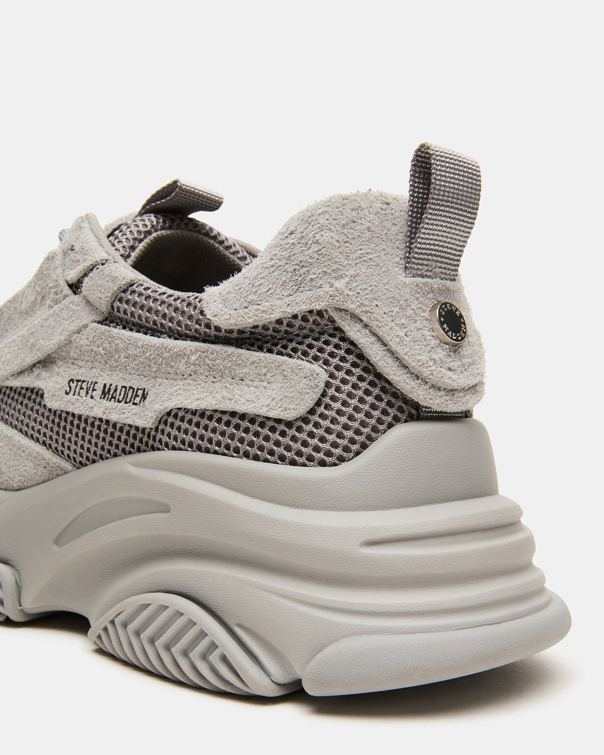 POSSESS Grey Suede Low-Top Lace-Up Men's Sneaker Steve Madden GREY SUEDE