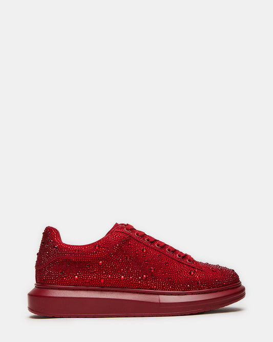 ICEBOX Red Multi Men's Low-Top Lace-Up Sneaker Steve Madden RED MULTI