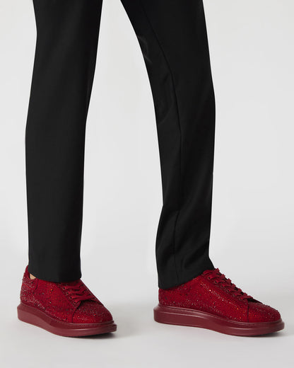 ICEBOX Red Multi Men's Low-Top Lace-Up Sneaker Steve Madden RED MULTI