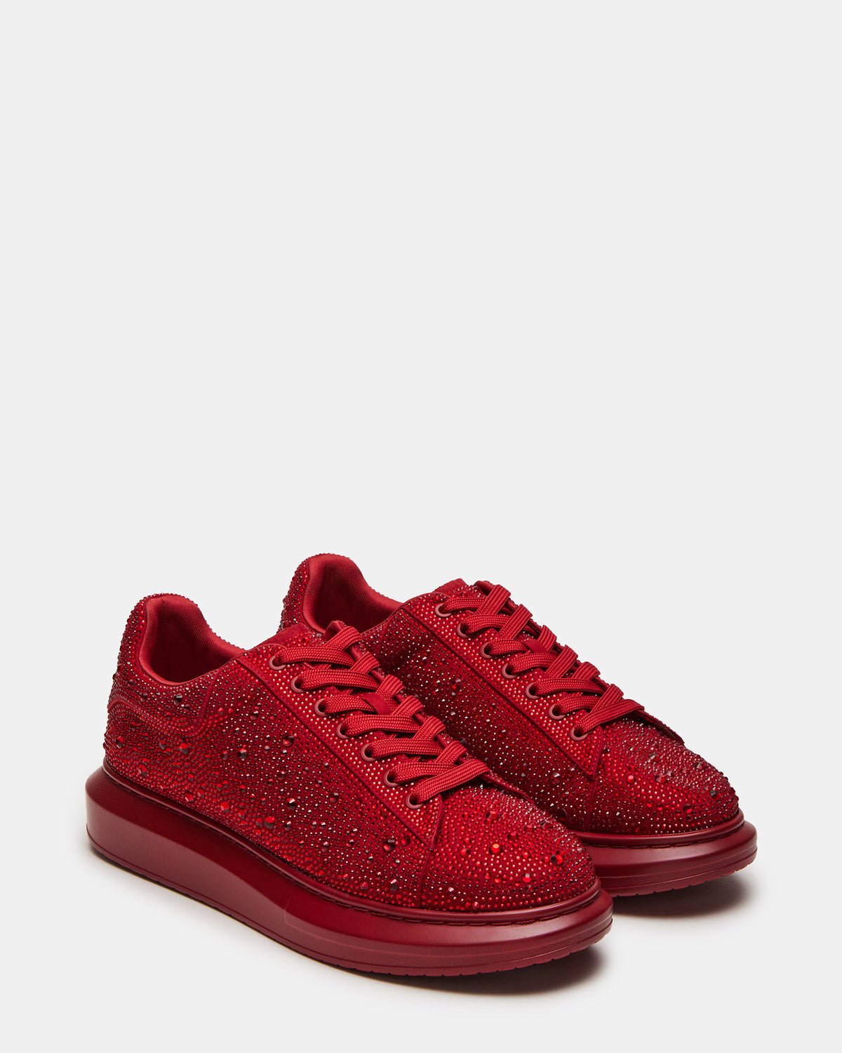 ICEBOX Red Multi Men's Low-Top Lace-Up Sneaker Steve Madden RED MULTI