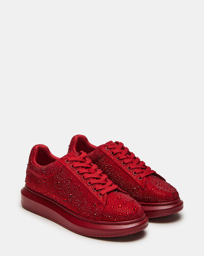 ICEBOX Red Multi Men's Low-Top Lace-Up Sneaker Steve Madden RED MULTI