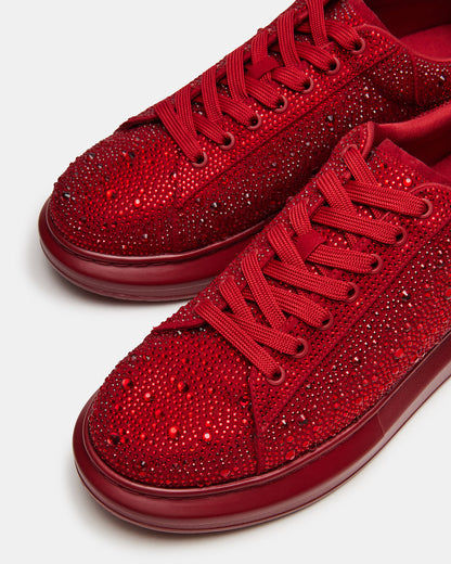 ICEBOX Red Multi Men's Low-Top Lace-Up Sneaker Steve Madden RED MULTI