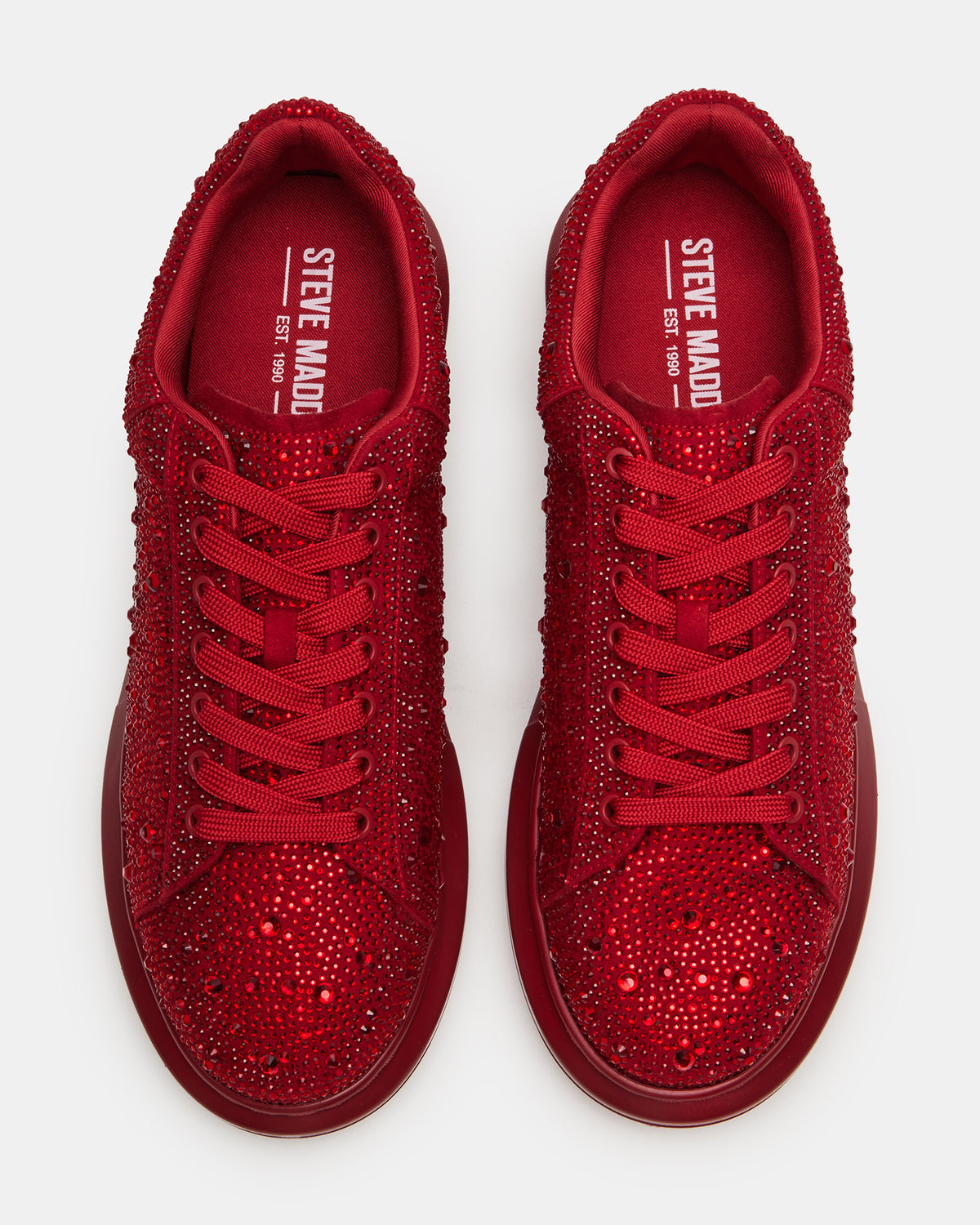 ICEBOX Red Multi Men's Low-Top Lace-Up Sneaker Steve Madden RED MULTI