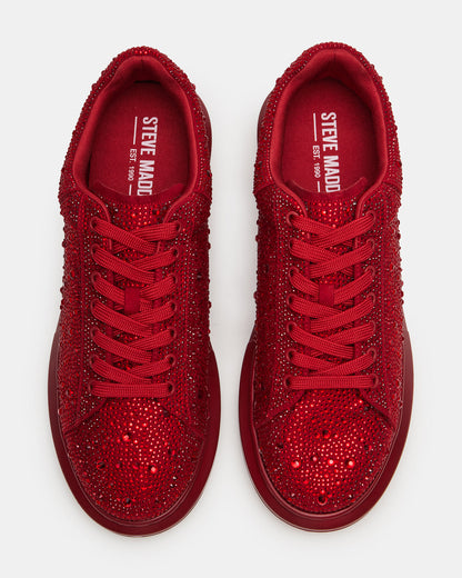 ICEBOX Red Multi Men's Low-Top Lace-Up Sneaker Steve Madden RED MULTI