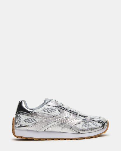 XYLO Silver Low-Top Lace-Up Men's Sneakers Steve Madden SILVER