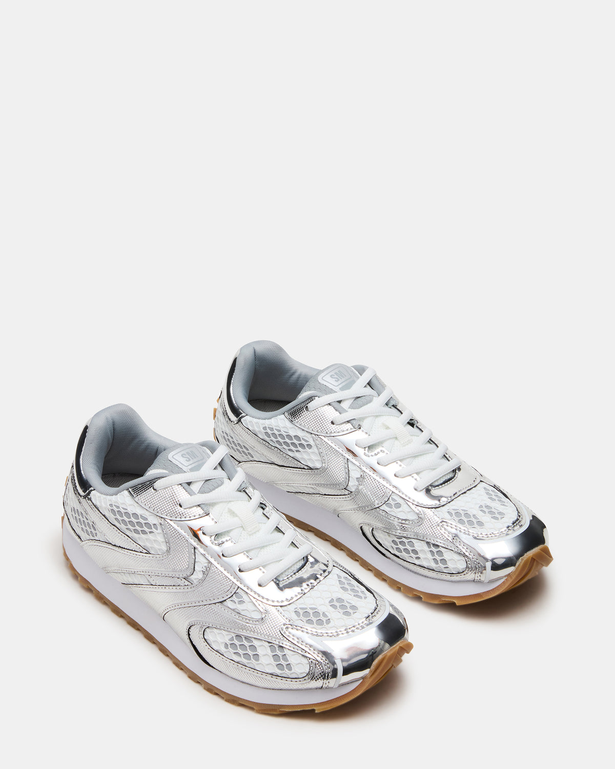 XYLO Silver Low-Top Lace-Up Men's Sneakers Steve Madden SILVER