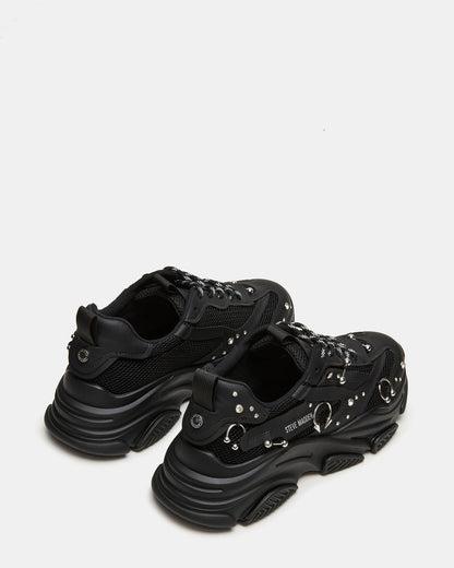 PIERCED Black Low-Top Lace-Up Men's Sneaker Steve Madden BLACK