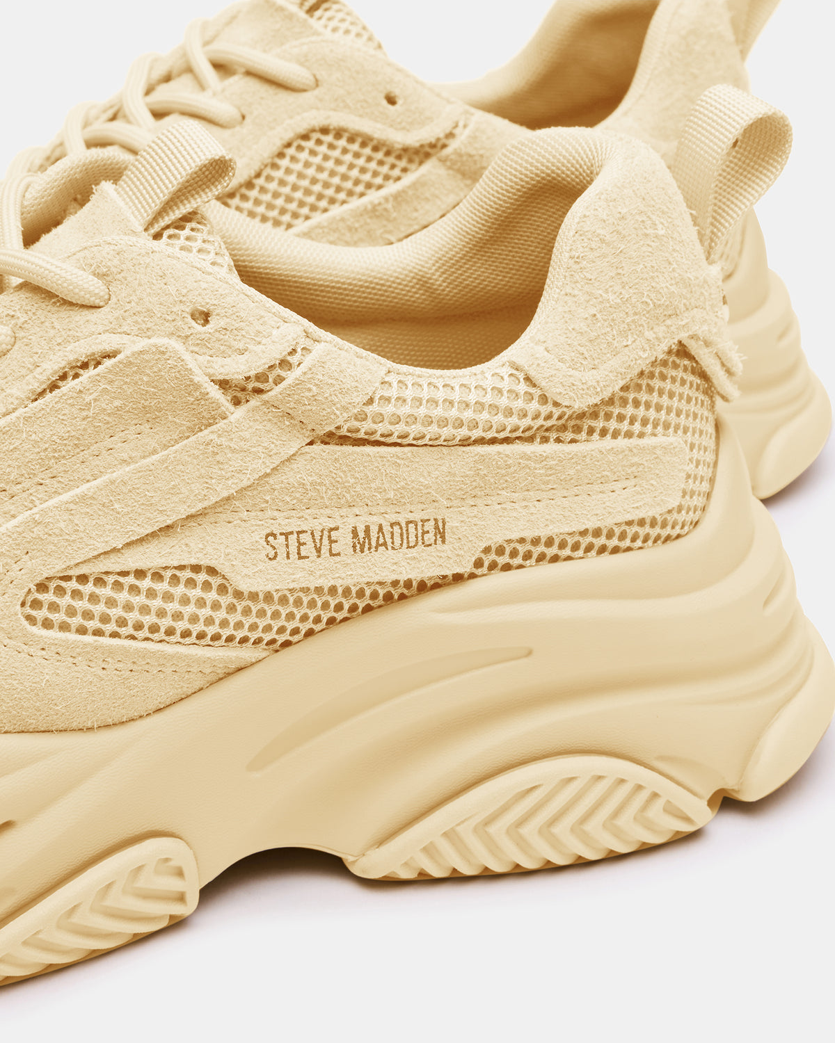POSSESS Taupe Suede Low-Top Lace-Up Men's Sneaker Steve Madden TAUPE SUEDE