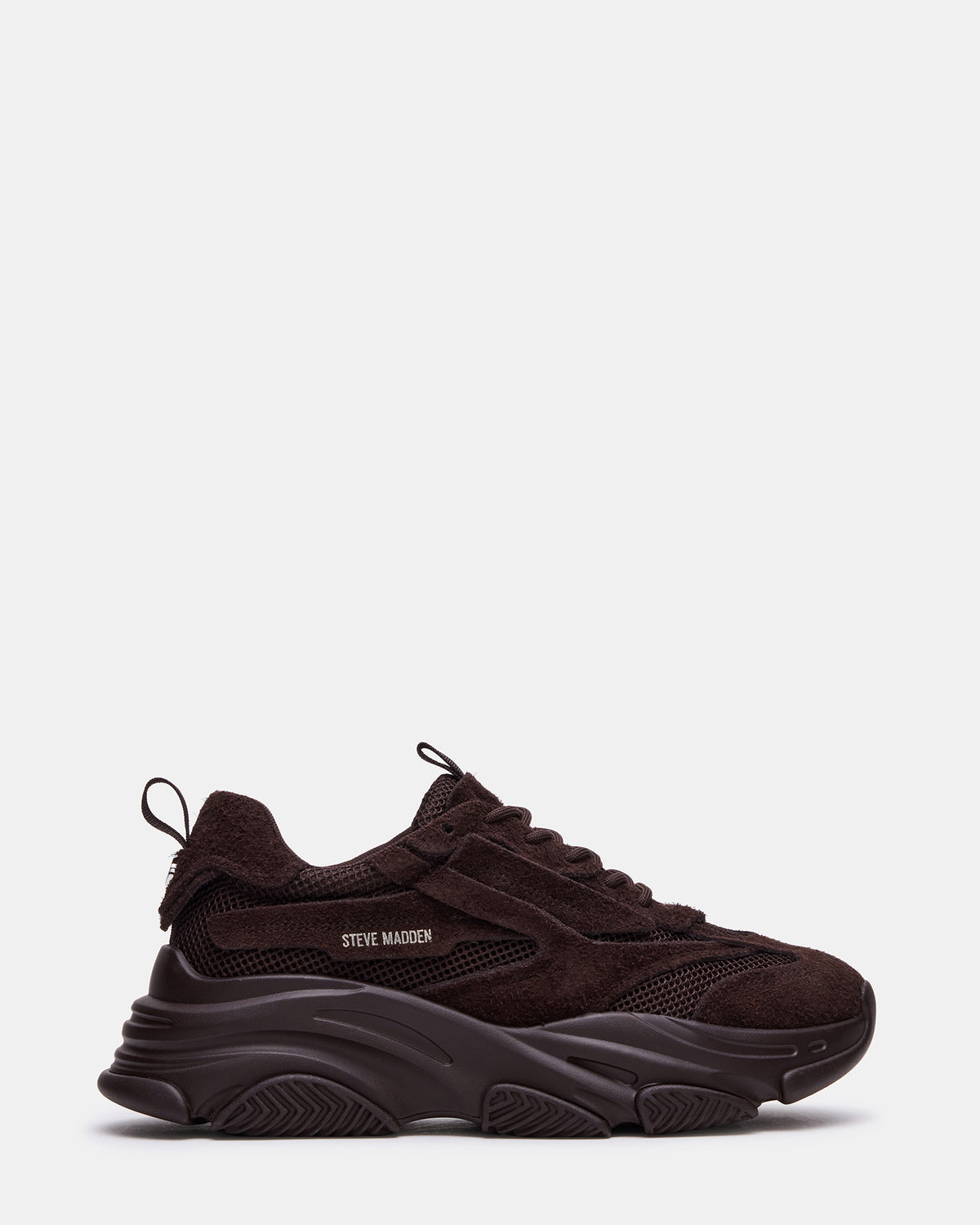 POSSESS Brown Suede Low-Top Lace-Up Men's Sneaker Steve Madden BROWN SUEDE