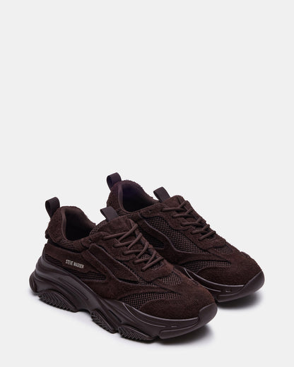 POSSESS Brown Suede Low-Top Lace-Up Men's Sneaker Steve Madden BROWN SUEDE
