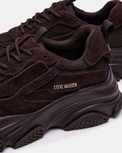 POSSESS Brown Suede Low-Top Lace-Up Men's Sneaker Steve Madden BROWN SUEDE
