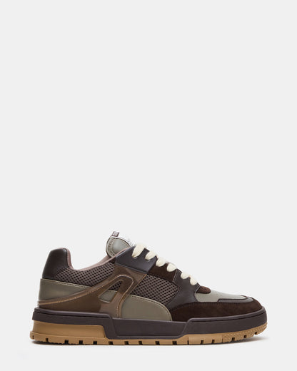 SANCHEZ Brown Multi Low-Top Lace-Up Men's Sneaker Steve Madden BROWN MULTI