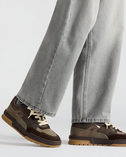SANCHEZ Brown Multi Low-Top Lace-Up Men's Sneaker Steve Madden BROWN MULTI