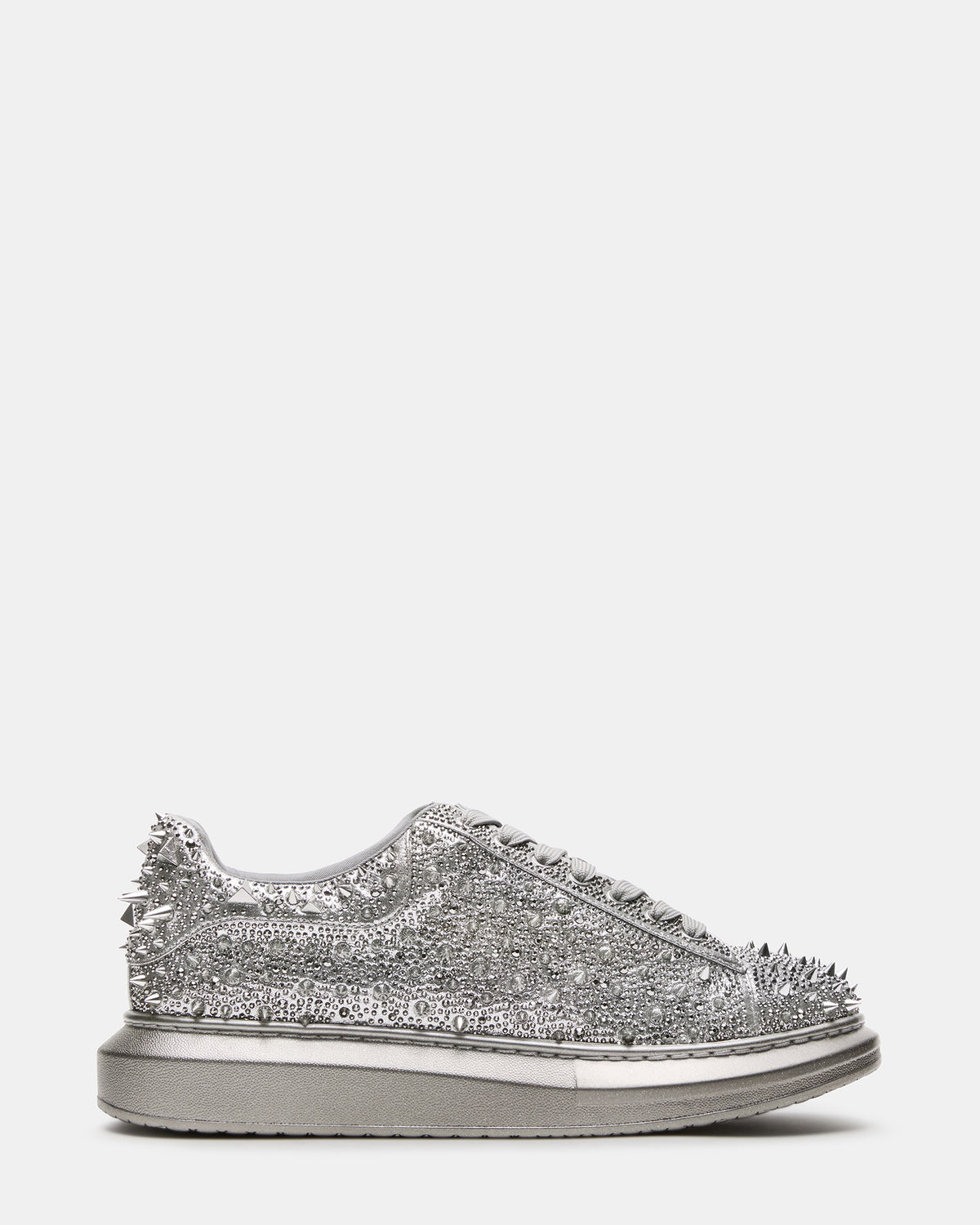 ICEBOX Pewter Metallic Men's Low-Top Lace-Up Sneaker Steve Madden PEWTER METALLIC