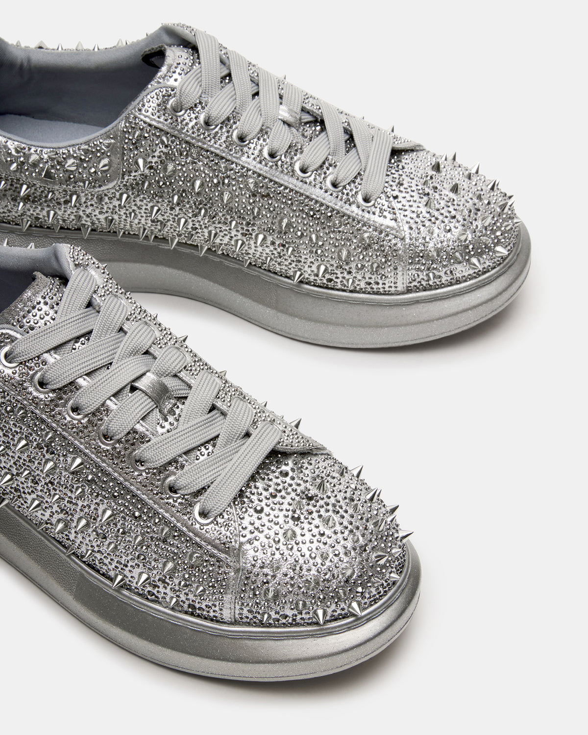 ICEBOX Pewter Metallic Men's Low-Top Lace-Up Sneaker Steve Madden PEWTER METALLIC